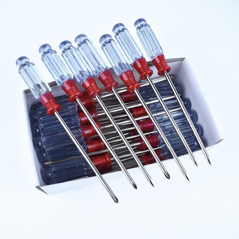 Crystal mini transparent screwdriver with magnetic small screwdriver, cross-shaped transparent screwdriver, manual screwdriver undefined