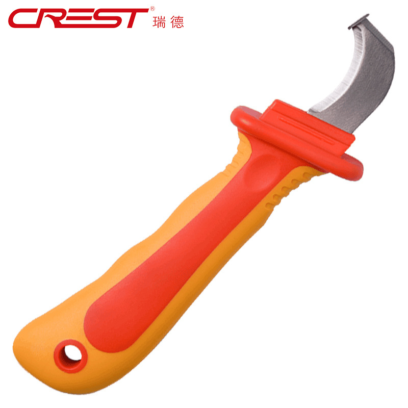 VDE high-voltage resistant 1000V hardware tools, special insulated electrician's dedicated wire cutting horn knife, cable electrician's knife full figure