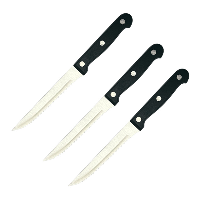 1.2MM outdoor barbecue BBQ knife, kitchen stainless steel steak serrated knife, Western cuisine steak knife Application Scenario