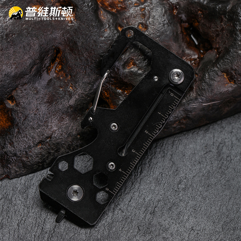 In stock: multi-functional hiking buckle knife, mini knife, portable multi-purpose folding knife, outdoor folding knife, pocket knife Specification drawing