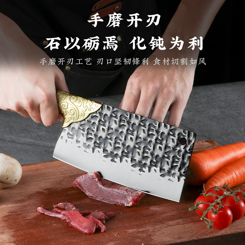 The manufacturer exclusively supplies forged kitchen knives, household stainless steel kitchen bone-cutting knives, sharp knives for chefs to slice, cut meat and cut bones Application Scenario