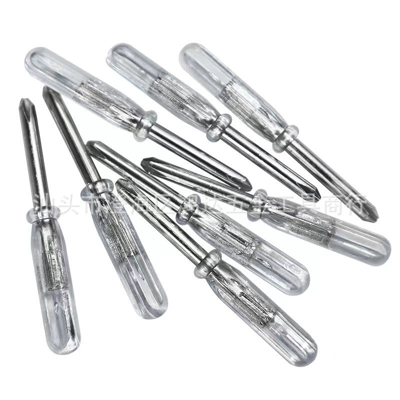 95mm long mini crystal transparent 3.0 cross-head screwdriver, 3mm small screw screwdriver, flat-head screwdriver toy gift Application Scenario