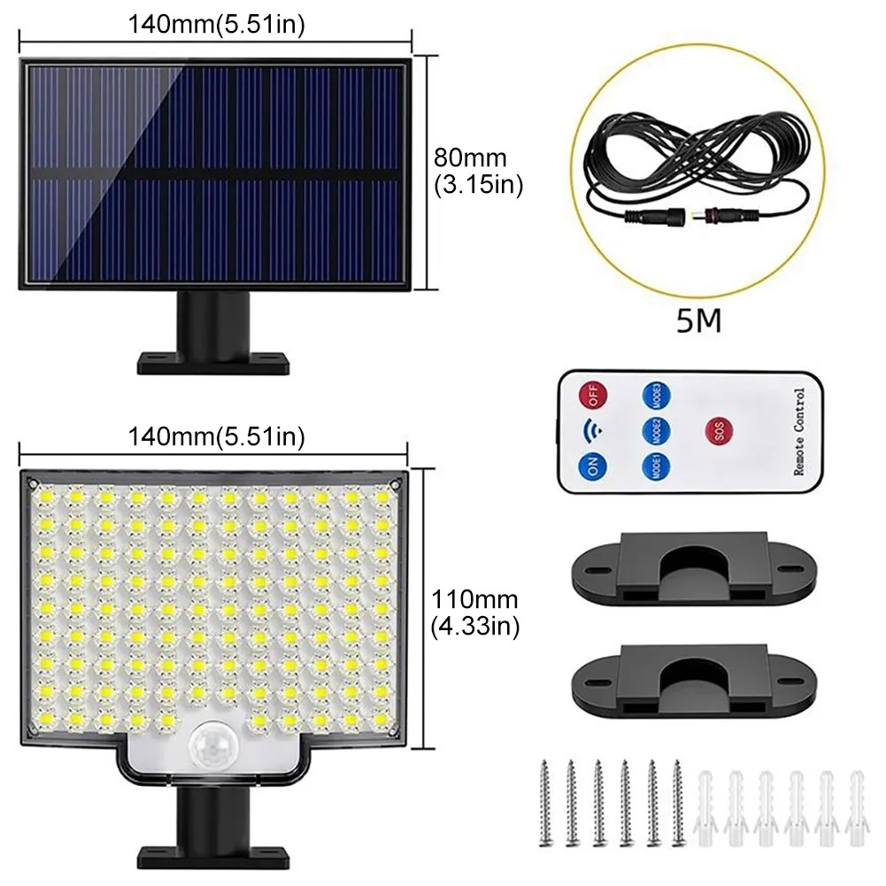 Solar garden lights, 106led solar wall lights, solar lawn lights, split solar sensor lights Application Scenario