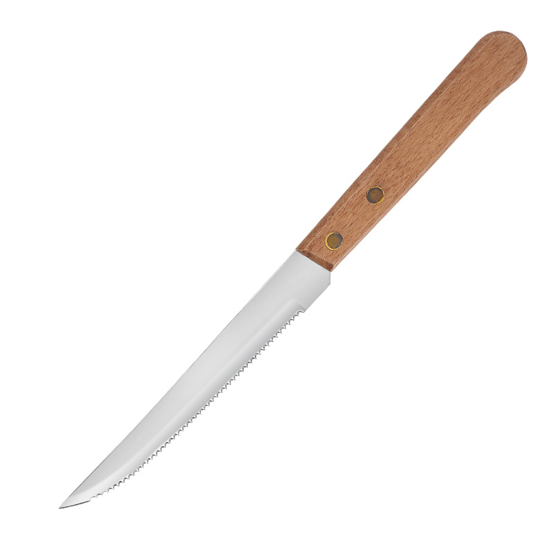 Stainless steel tableware, wooden handles, Western knives, spoons and forks, wooden steak knives, Western tableware knife and fork sets, direct supply from the manufacturer Item Picture