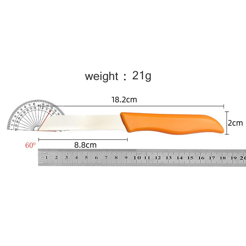 Factory wholesale of four-color steak knives, stainless steel steak knives, fruit peel knives, fruit knives and household barbecue knives in stock Application Scenario