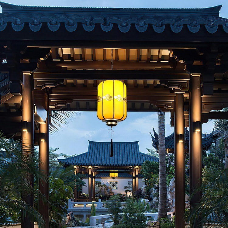 New Chinese-style outdoor chandeliers, garden corridor courtyard lights, corridor waterproof entrance door lights, villa pavilion ceiling lights full figure