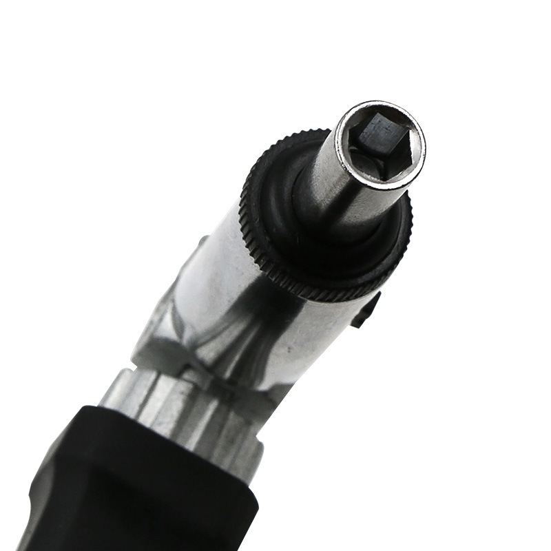 The ratchet screwdriver has a variable Angle ranging from 0 to 180 degrees and can be turned left and right by 1/4 inch. It features an Allen socket and has a wide range of applications Item Picture