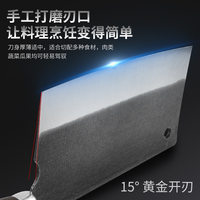 Thickened chef's special knife for barbecuing and curing, Yangjiang hand-forged chopping knife for cutting chicken, duck and goose, meat and slices, civil and military kitchen knives Application Scenario