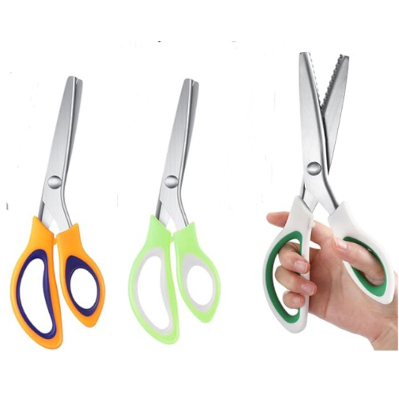 Toothed fabric scissors, wavy scissors, lace scissors, tailor fabric scissors, clothing scissors, serrated scissors full figure