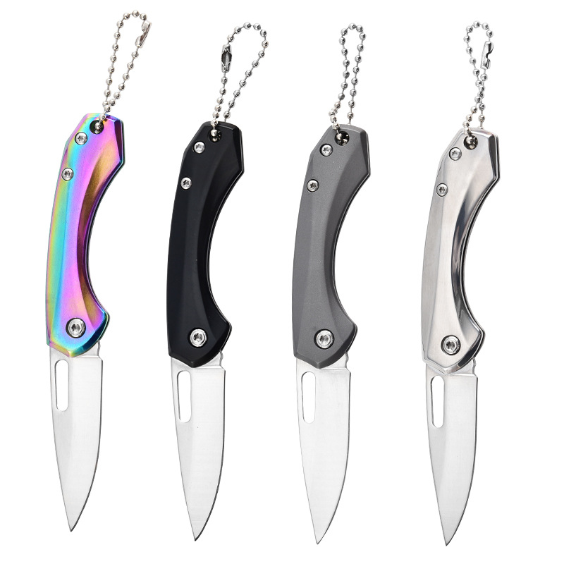 Outdoor mini folding knife, lock-free knife, camping folding knife, portable knife, express delivery unboxing knife Item Picture