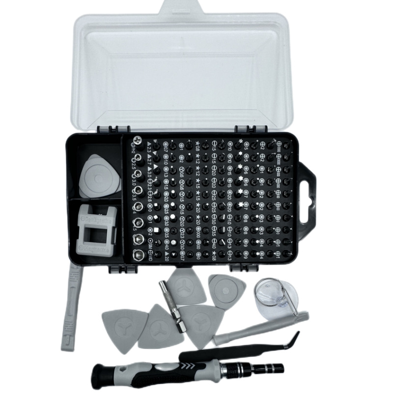 The 115-in-one screwdriver tool set is a bestseller for watches, computers, mobile phones, disassembly and repair, telecommunications tools, and screwdrivers Specification drawing