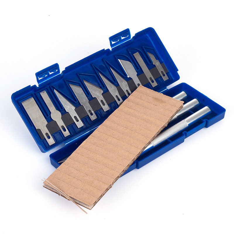 Cross-border 13-piece engraving knife set, rubber stamp model pen knife, handcrafted journal engraving knife set, paper-cutting engraving knife Specification drawing