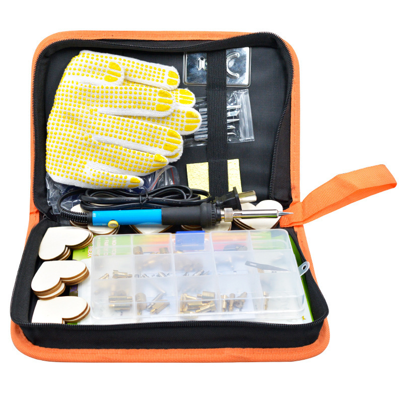 Manufacturer's cross-border 128-piece pyrography set, engraving, repair and welding tools, household adjustable temperature soldering iron Application Scenario