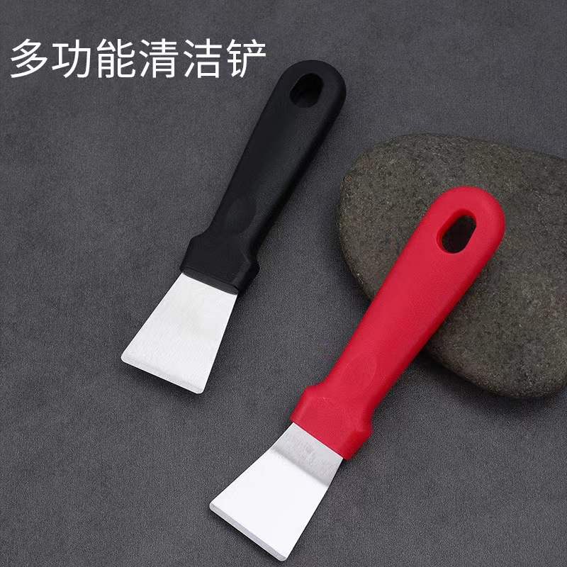 Scraper cleaning knife, stainless steel cement scraper, floor plastering knife, wall plaster scraping tool, heavy-duty small scraper, thickened type undefined