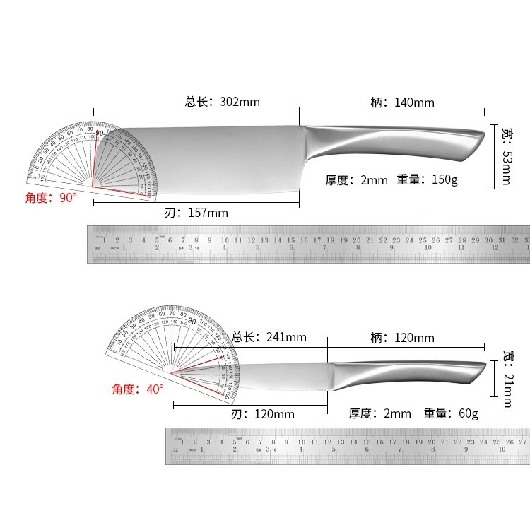 Export all-steel hollow handle knife sets, chef knives, Japanese knives, gift box sets of bread knives, knife sets Application Scenario