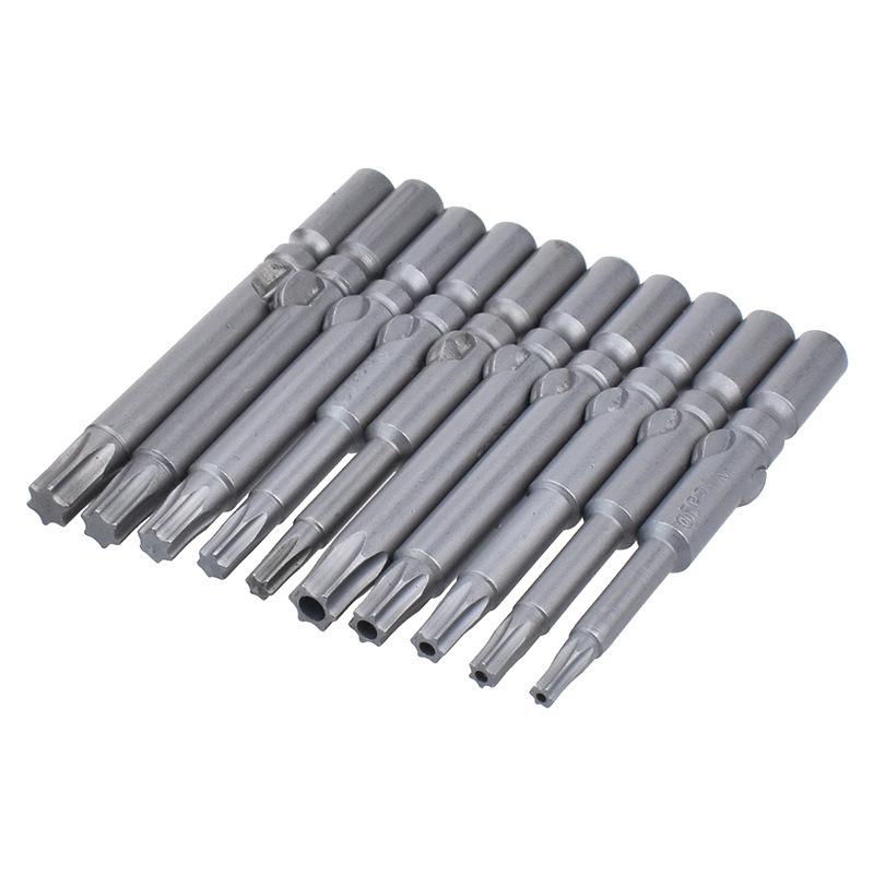 Nigao S2 steel 802 plum blossom electric screwdriver bit, electric screwdriver head, screwdriver bit, 6mm round handle, electric drill bit, magnetic 60L Item Picture
