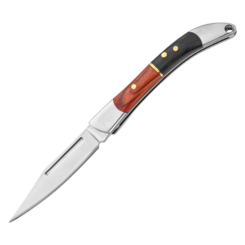 Folding knife, outdoor mini portable stainless steel high-hardness small knife, sharp household fruit knife, camping hardware tools Item Picture