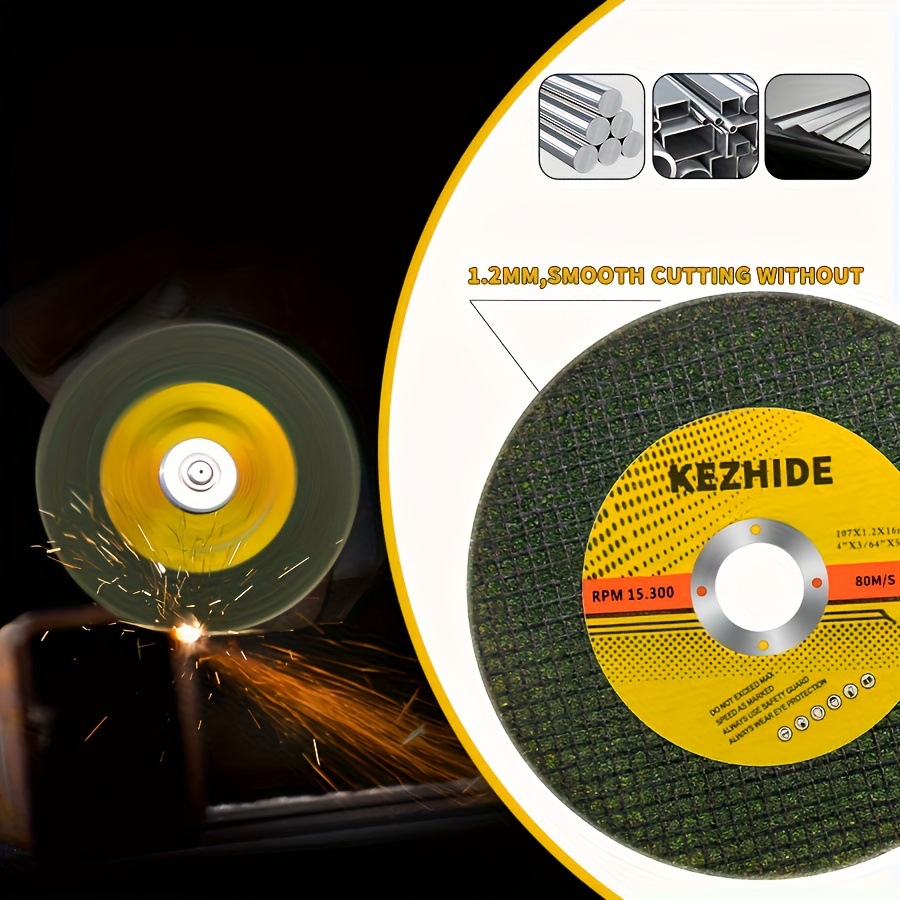 107mm metal cutting disc, double-mesh resin grinding wheel, 4-inch stainless steel cutting blade, 1.2mm thick, efficient and durable details Picture