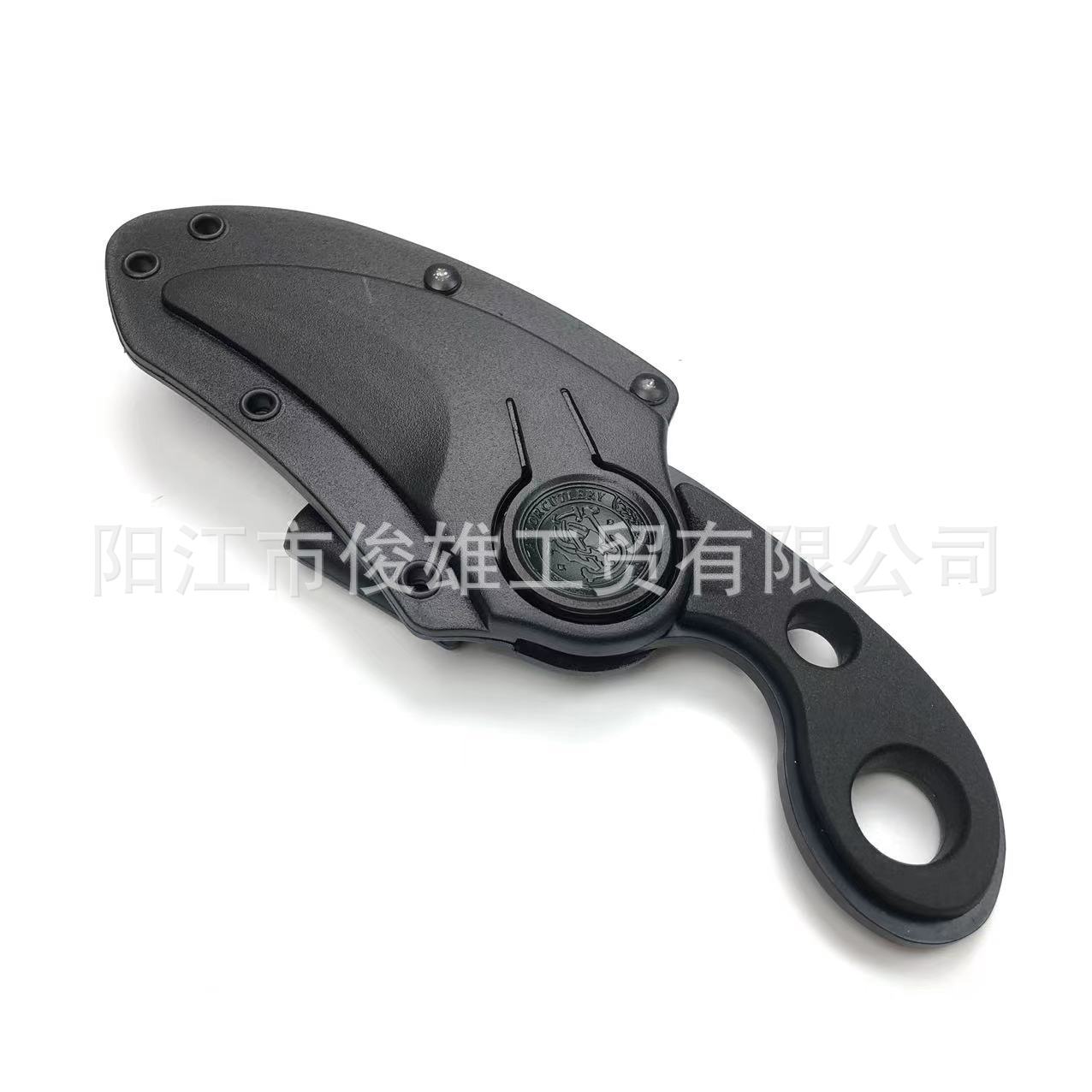 Outdoor claw survival mini straight knife, portable toothed knife, Smith Wison camping steak knife with K sheath Specification drawing