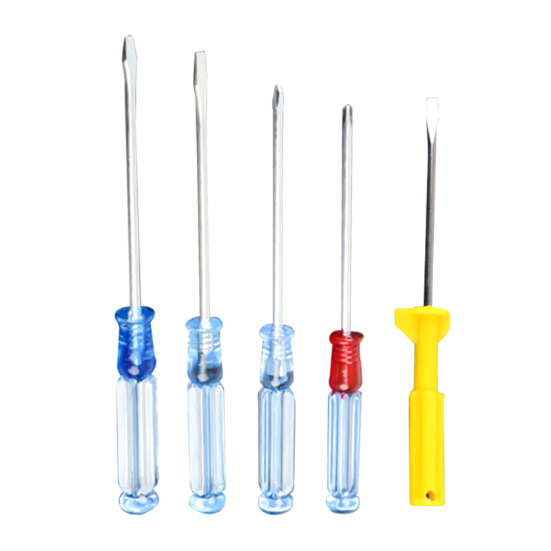 Factory direct supply of transparent handle screwdrivers, small crystal mini screwdrivers, transparent head flat-head cross screwdrivers Item Picture