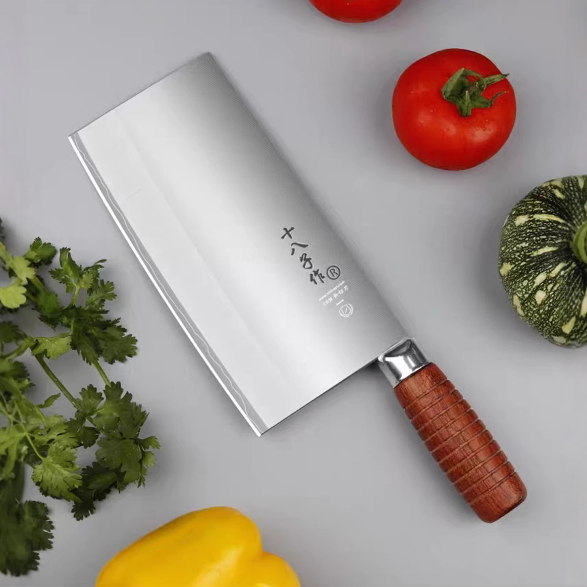 Eighteen Sons' kitchen knife, kitchen slicing knife, chef's special three-in-one knife, meat slicing, commercial and household sharp Yangjiang details Picture