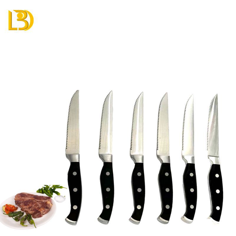 Amazon's best-selling stainless steel steak knife, with double steel heads, die-cast handles, and finely polished handles, is a versatile steak knife full figure