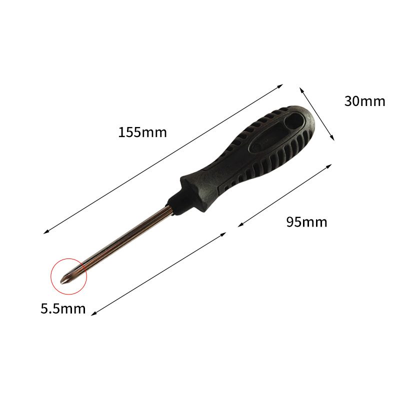 Black plastic-handled cross-shaped plum blossom strong magnetic screwdriver digital product model disassembly and assembly tool hardware accessories manufacturer undefined