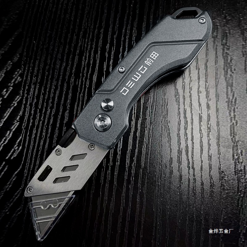 Maeda utility knife, stainless steel heavy-duty all-steel thickened wallpaper knife, electrician knife, special cable peeling knife, folding gold leaf details Picture