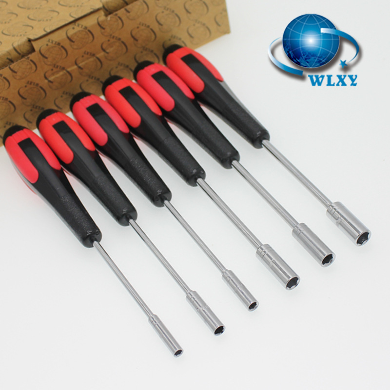 Socket screwdriver, hexagonal socket screwdriver, thin-walled extended socket, external hexagonal socket taper full figure