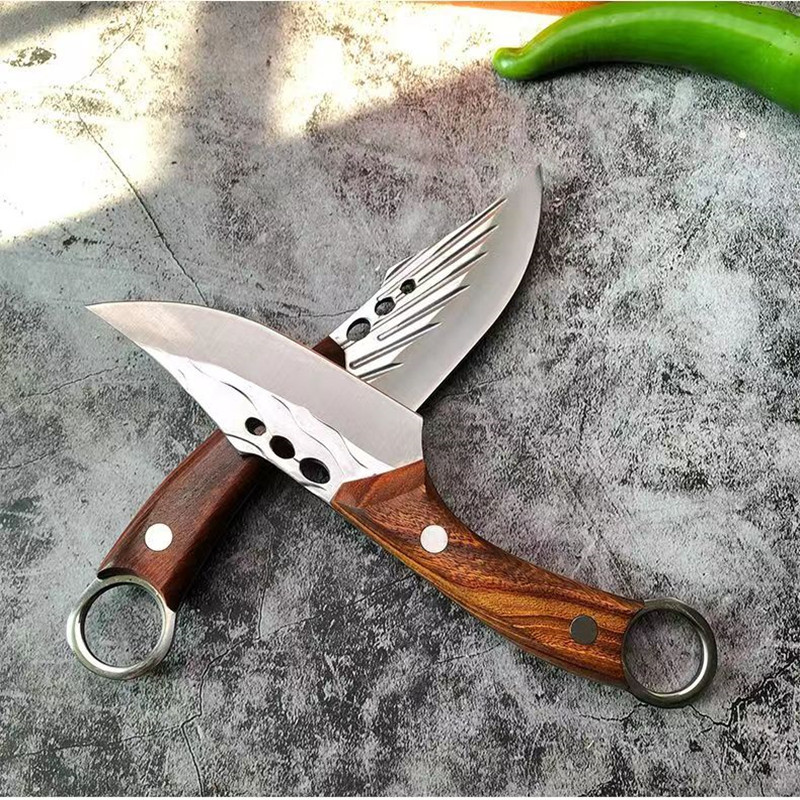 Hand-forged meat cutting knives, multi-purpose knives, fruit knives, outdoor camping cutting knives, Western food knives, fox knives, bone-removing knives full figure