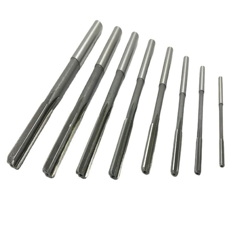 Reamer straight handle machine reamer HSS high-speed steel reamer 4-piece, 6-piece, 8-piece, 10-piece set 3-20mmH7H8 manufacturer Item Picture
