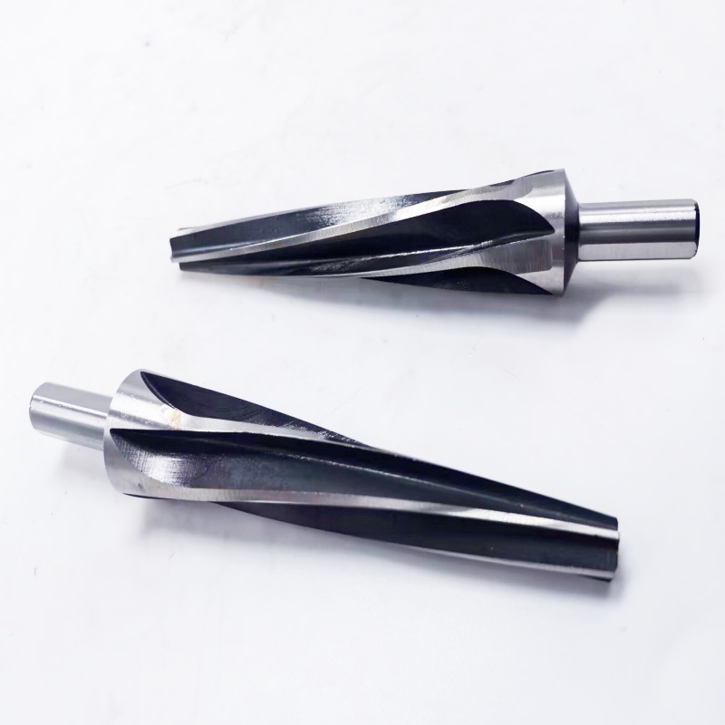 Conical reamers, non-standard reamers, HSS high-speed steel spherical spiral conical reamers, 7-degree and 10-degree straight handle reamers manufacturers Specification drawing