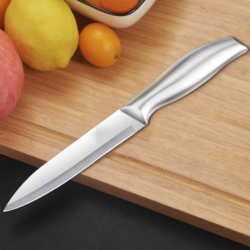 Stainless steel fruit knife, all-steel handle, household peeler, fruit knife, sharp peeler for cutting fruits and vegetables in the kitchen, fruit peel knife full figure