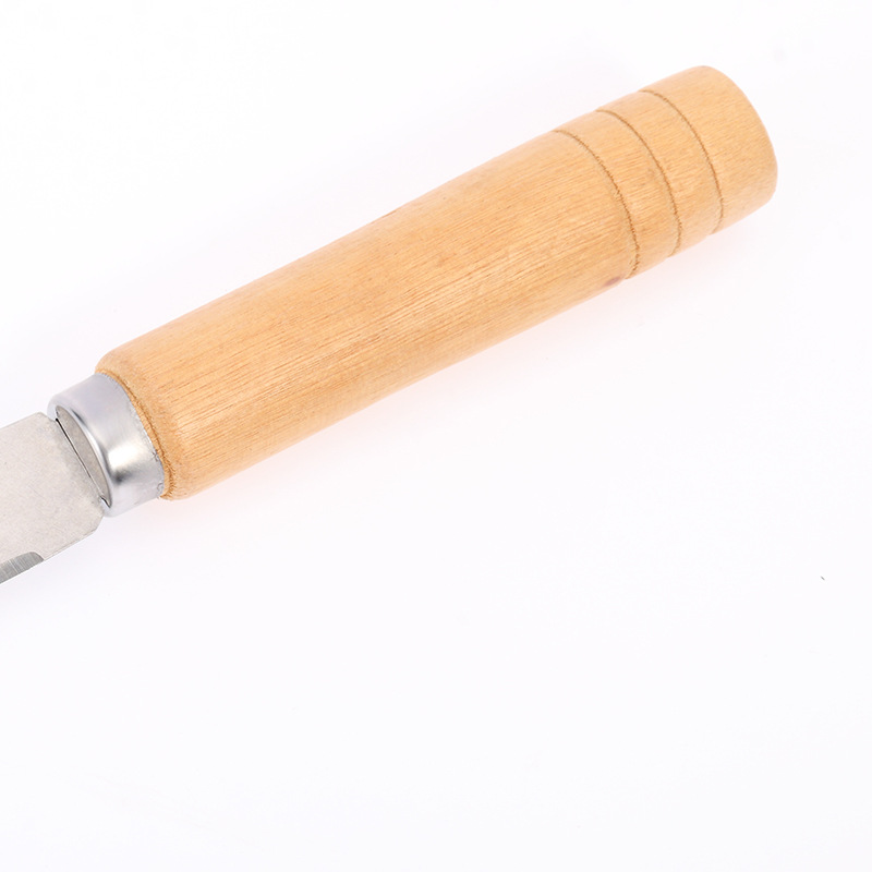 Yangjiang wooden handle stainless steel fruit pineapple knife, household banana knife, small curved knife, peeler knife, fruit and vegetable knife Specification drawing