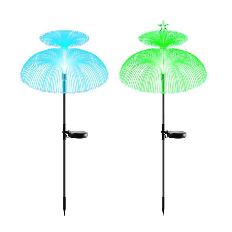 Solar jellyfish lights, colorful lights, seven-color led lights, outdoor lawn lights, courtyard outdoor decorative lights, atmosphere jellyfish lights Item Picture