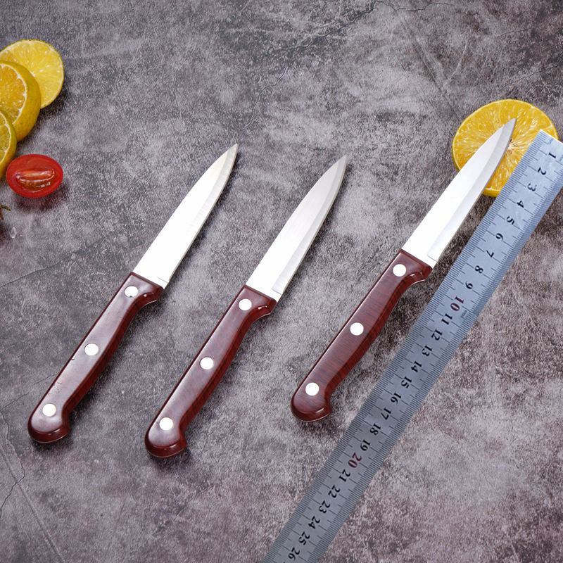 Wood-grain covered handle kitchenware, multi-functional household vegetable slicer, portable dormitory small tools, peeler knife, thickened fruit knife details Picture