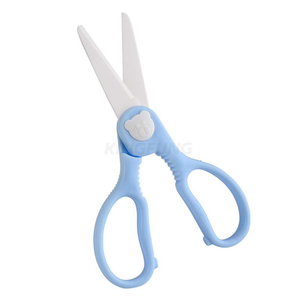 Ready-made ceramic baby food scissors with storage box, baby food scissors for takeout, portable kitchen vegetable and meat scissors Item Picture