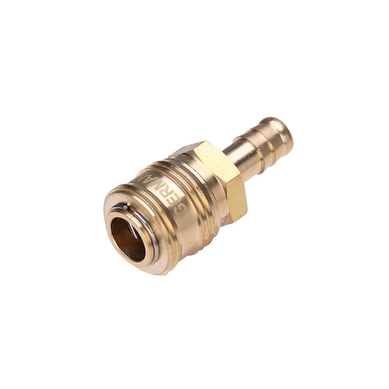 26 series copper quick couplings for air compressors, European and German style PU air pipe quick connectors, Lida Shi 26 details Picture