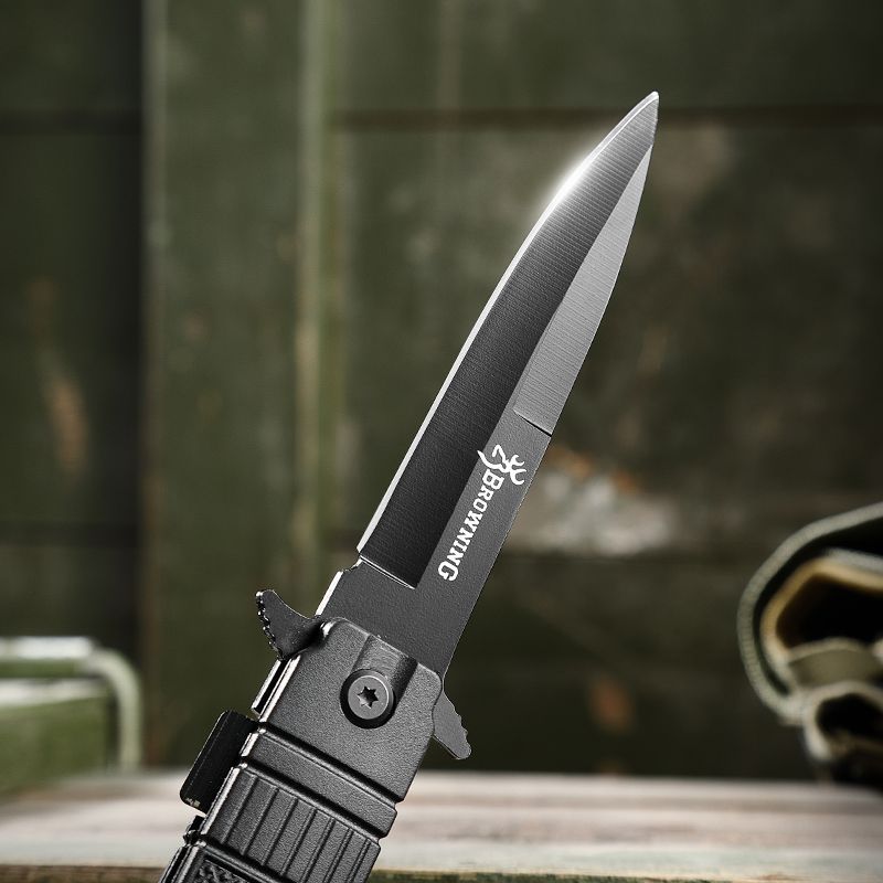 Outdoor camping folding knife, camping survival knife, multi-purpose folding knife, self-defense knife, portable knife, stainless steel details Picture