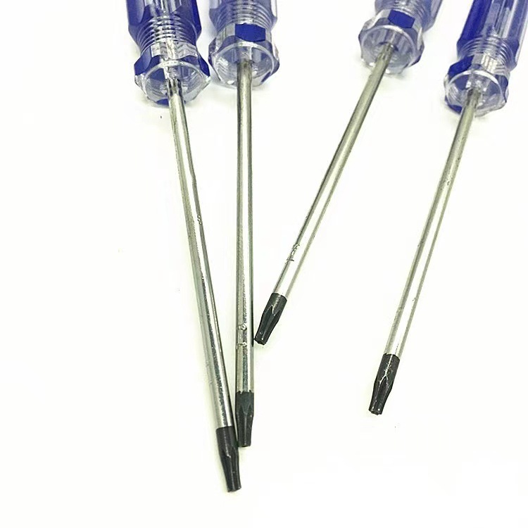 Manual screwdriver, game console disassembly and maintenance tool, plum blossom type T8/T9/T10 screwdriver with holes Specification drawing