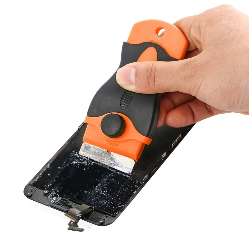 Car glue scraper, mobile phone film glue scraper frame, glue remover handle, plastic blade scraper handle full figure