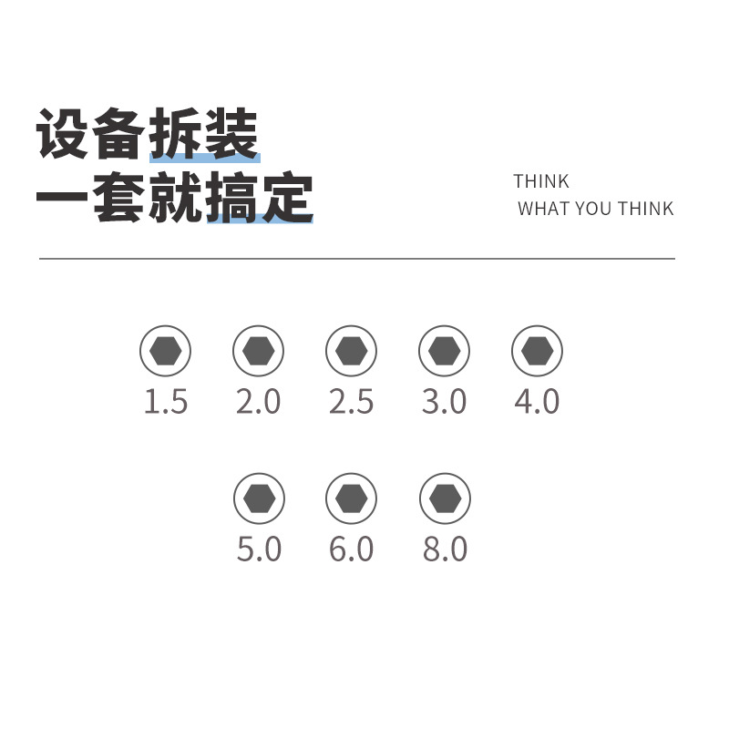 8-in-one Allen folding screwdriver set, repair tool, multi-functional screwdriver wrench, small tool wholesale details Picture