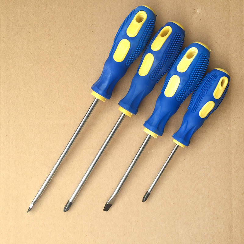 Screwdrivers, flat-head cross-head screwdrivers, grenade screwdrivers, wholesale of foreign trade massage handle screwdrivers full figure