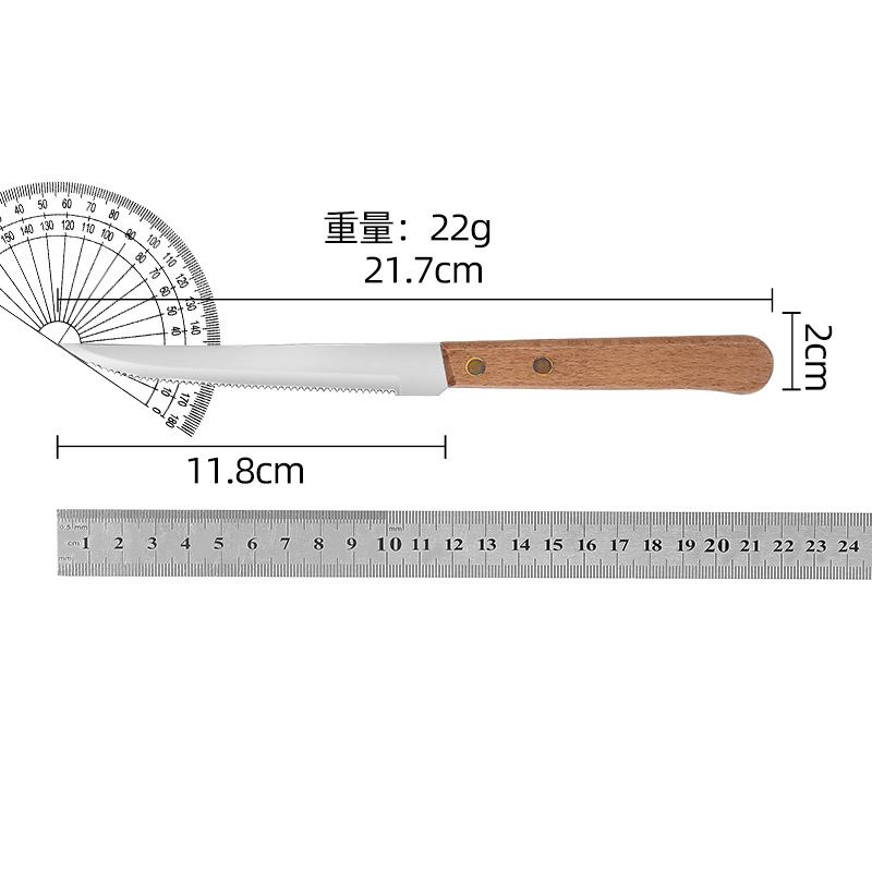 Stainless steel tableware, wooden handles, Western knives, spoons and forks, wooden steak knives, Western tableware knife and fork sets, direct supply from the manufacturer Application Scenario