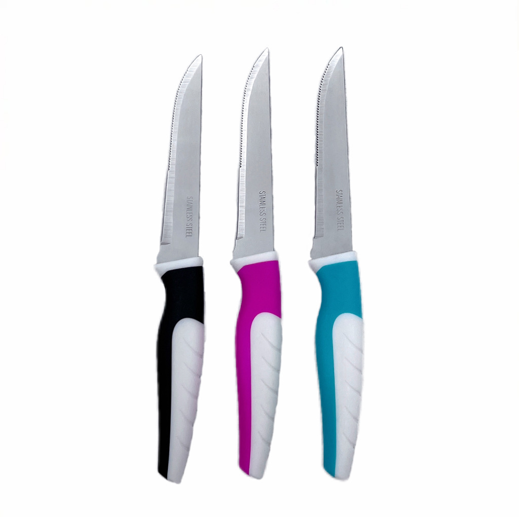 In-stock stainless steel kitchenware: Western dining knives, household serrated steak knives, kitchen and hotel steak knives, bread knives details Picture