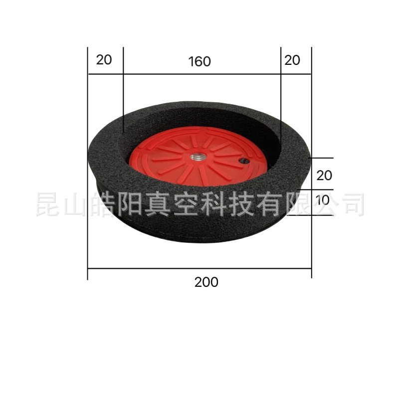 Mechanical hand sponge vacuum suction cup 50 80 100 120 150 200MM industrial pneumatic concave-convex surface suction cup undefined