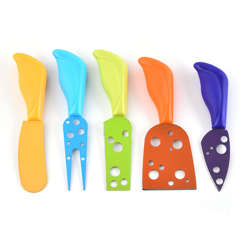 In-stock baking tools: Cheese knife five-piece set, cheese knife tool set, cheese knife fork, spatula Item Picture