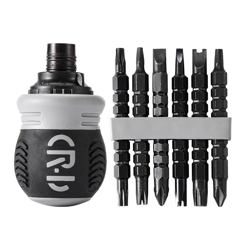 Luwei Tools Ratchet Screwdriver Set 12-in-1 multi-functional household effort-saving conical Cross flat-head screwdriver Item Picture