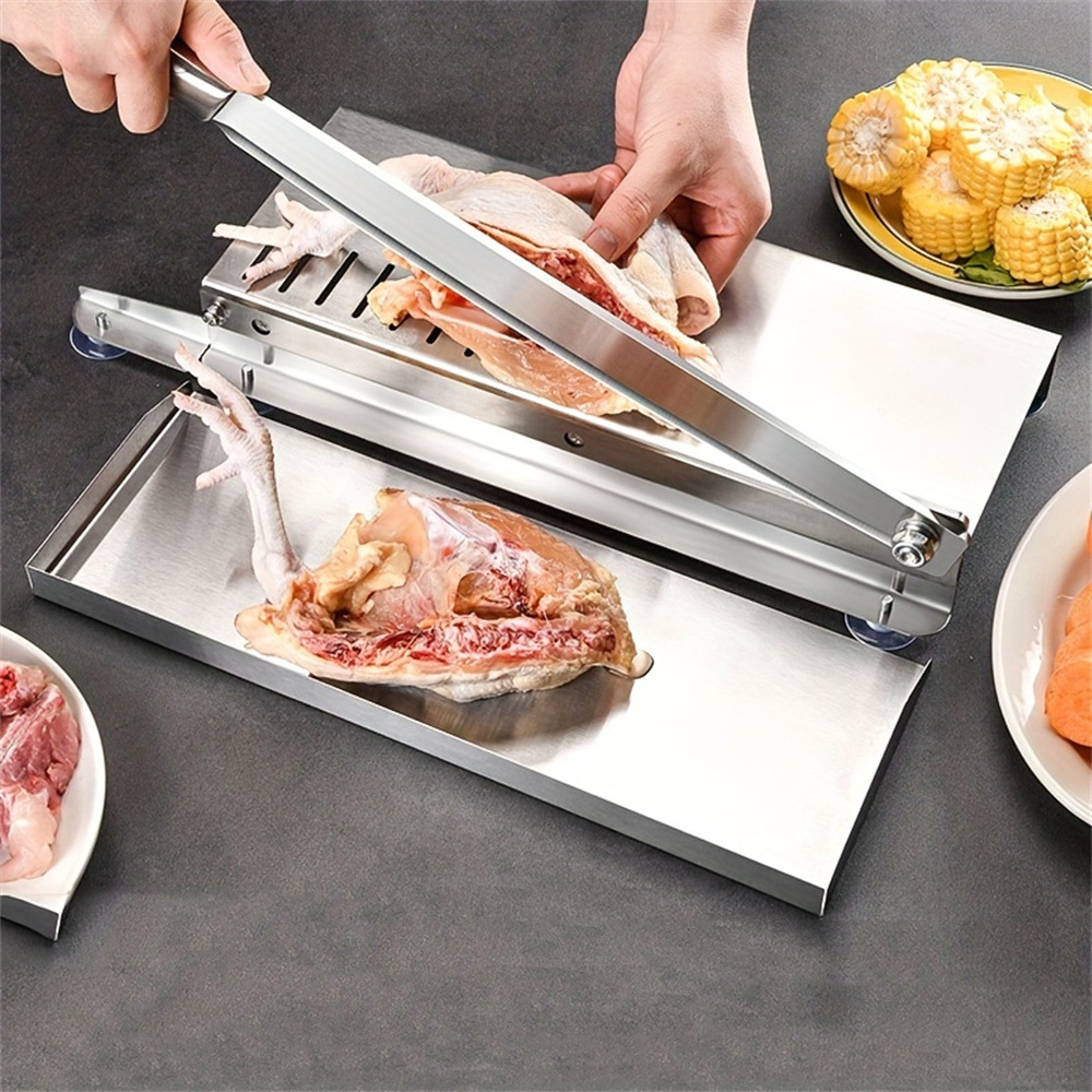 Cross-border stainless steel frozen meat knife, bone chopping knife, meat cutting knife, small household meat cutting knife, bone chopping knife, guillotine knife details Picture