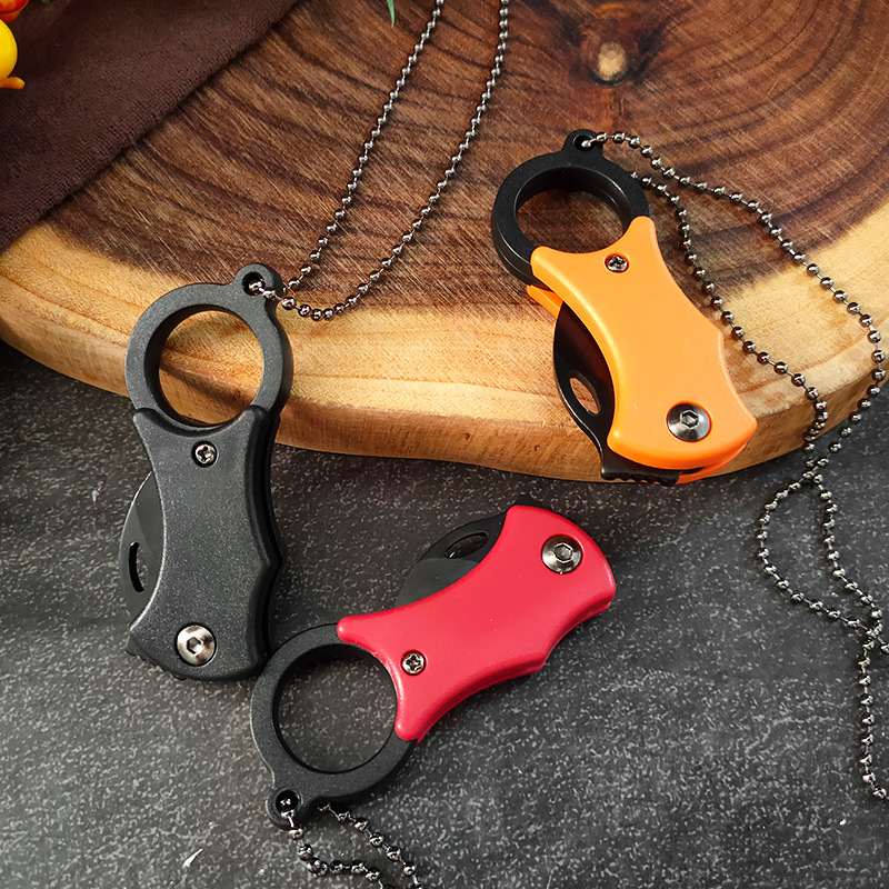 Mini knife, portable package opening knife, folding fruit knife, convenient key knife, household fruit and vegetable knife, peeler knife, eagle claw knife Specification drawing